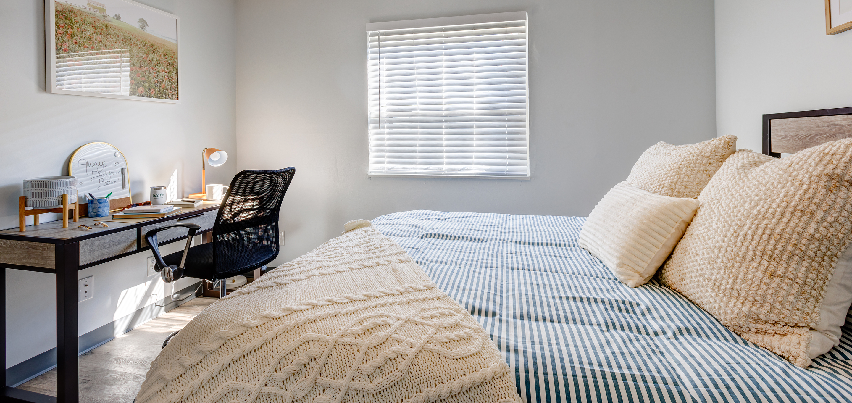 A furnished bedroom