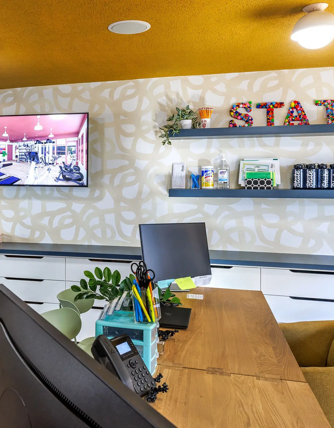 State on Campus Bloomington leasing office front desk