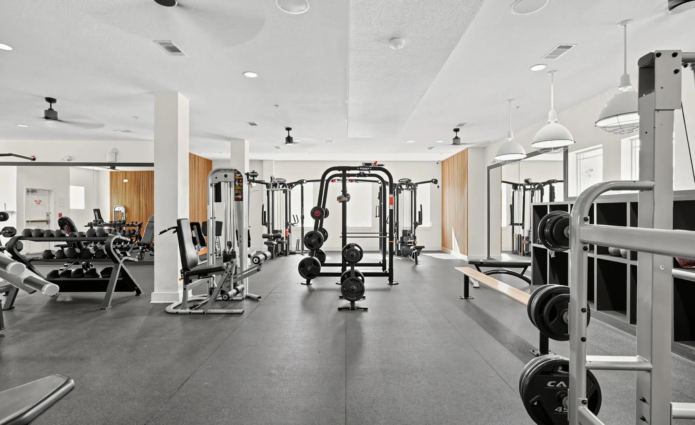 fitness center weight area