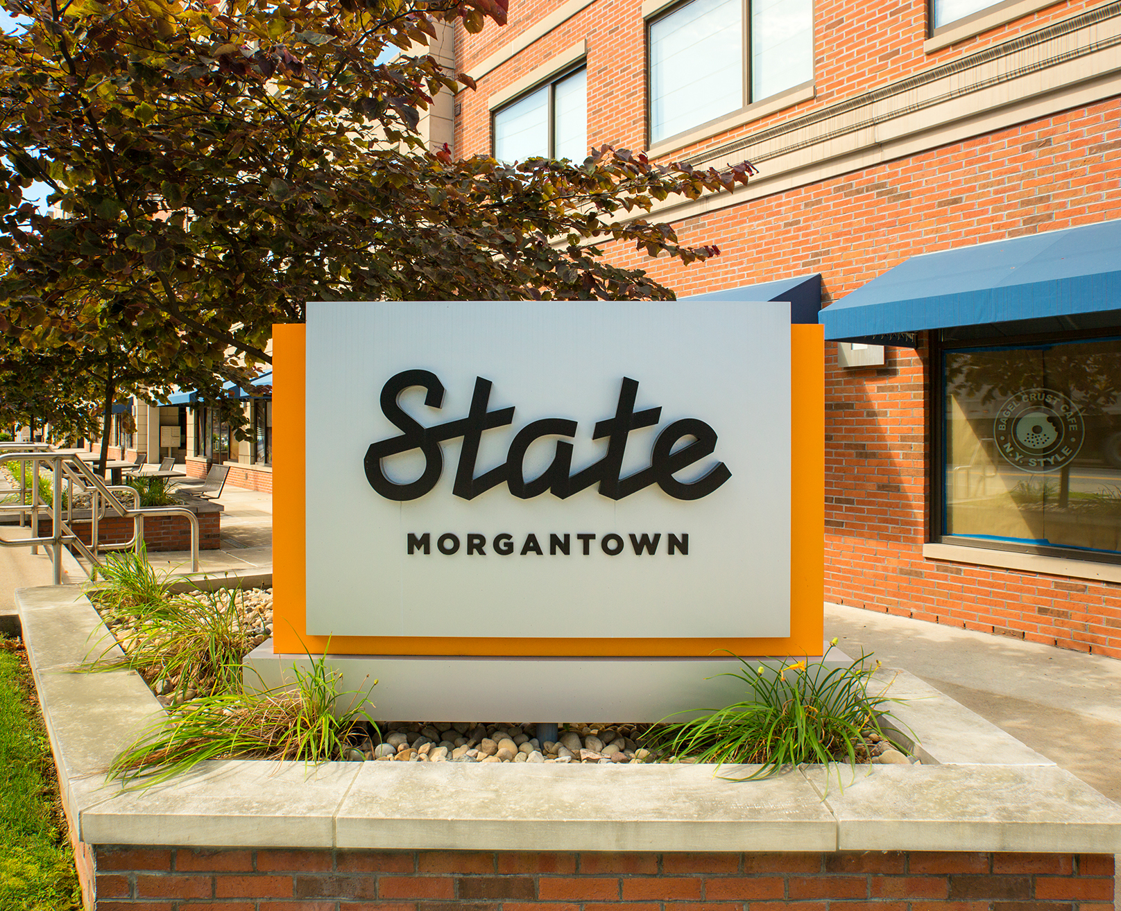 State on Campus Morgantown front entrance sign