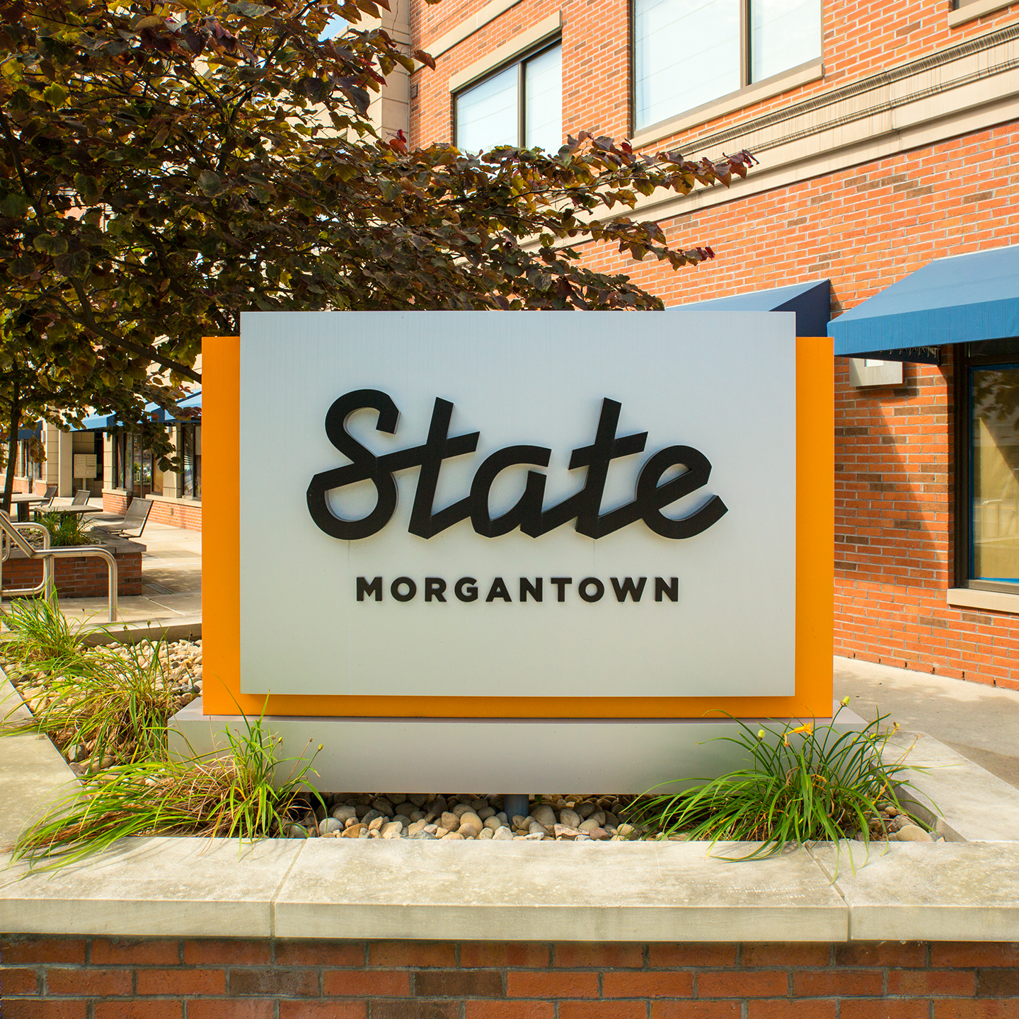 State on Campus Morgantown front entrance sign