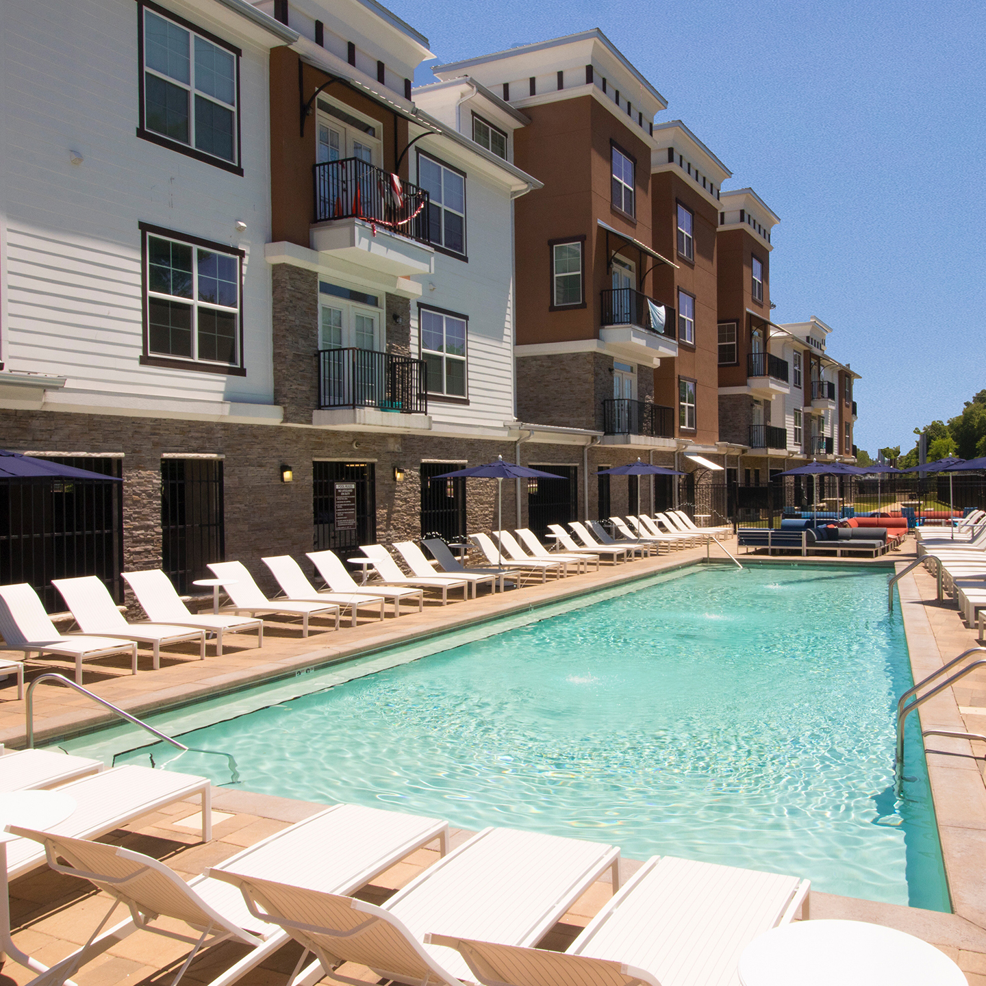 A resort-style swimming pool