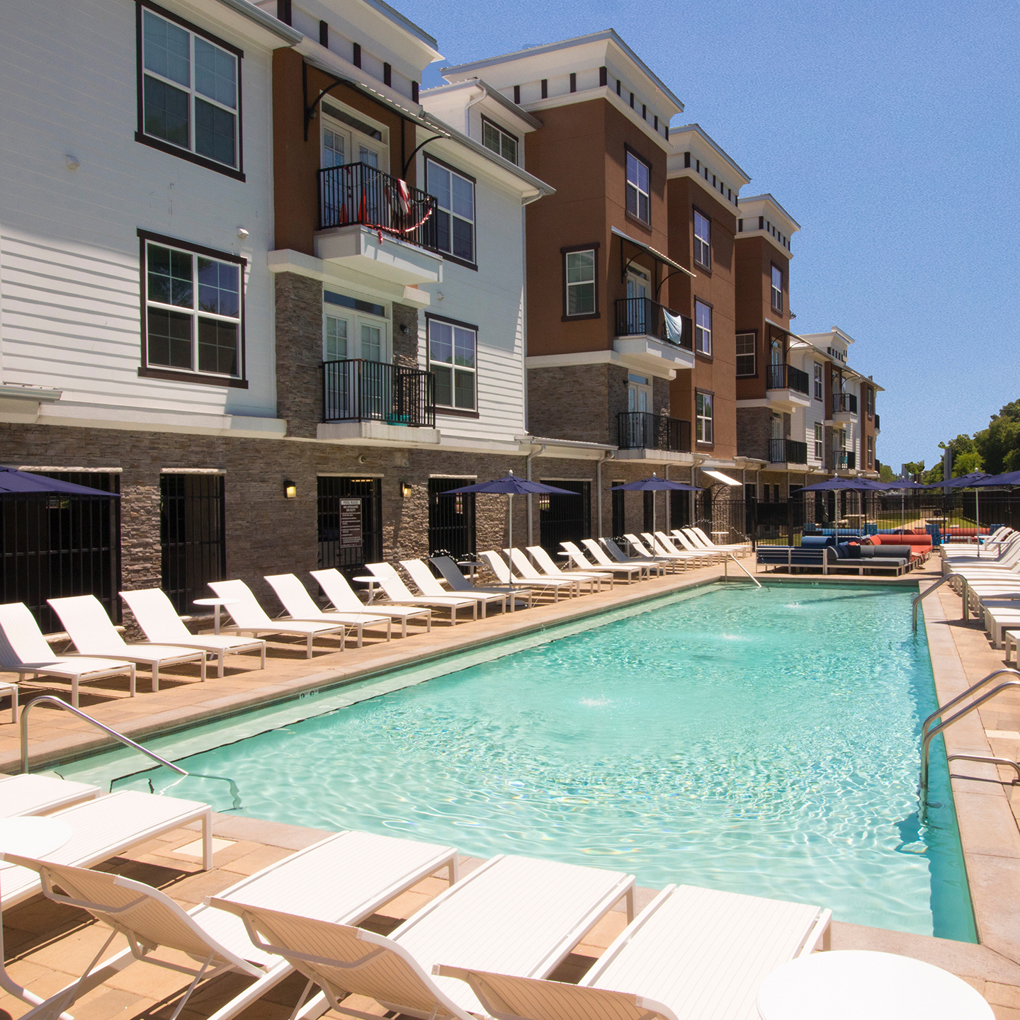 Resort-style swimming pool