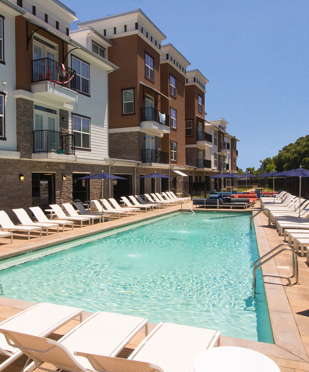 A resort-style swimming pool