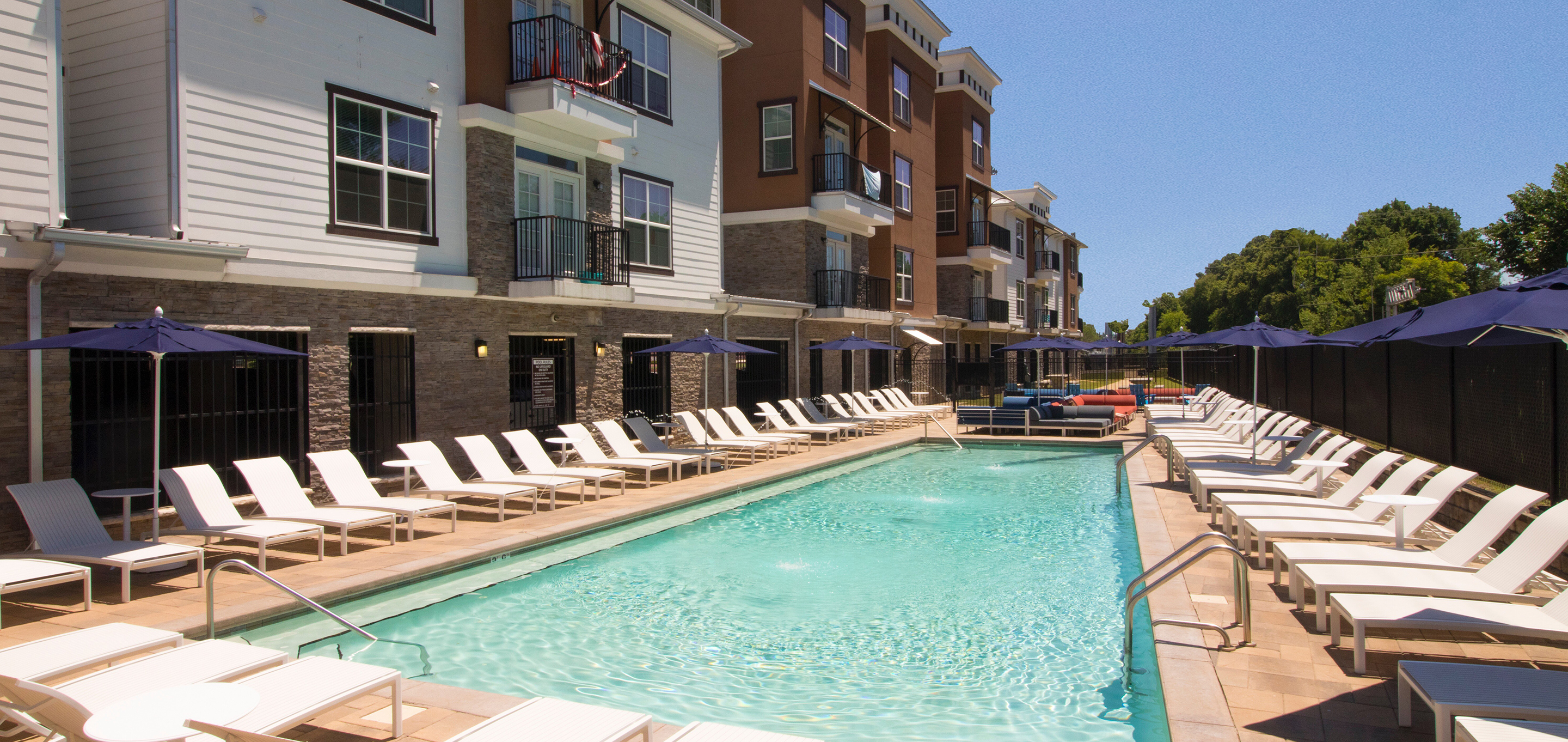 A resort-style swimming pool