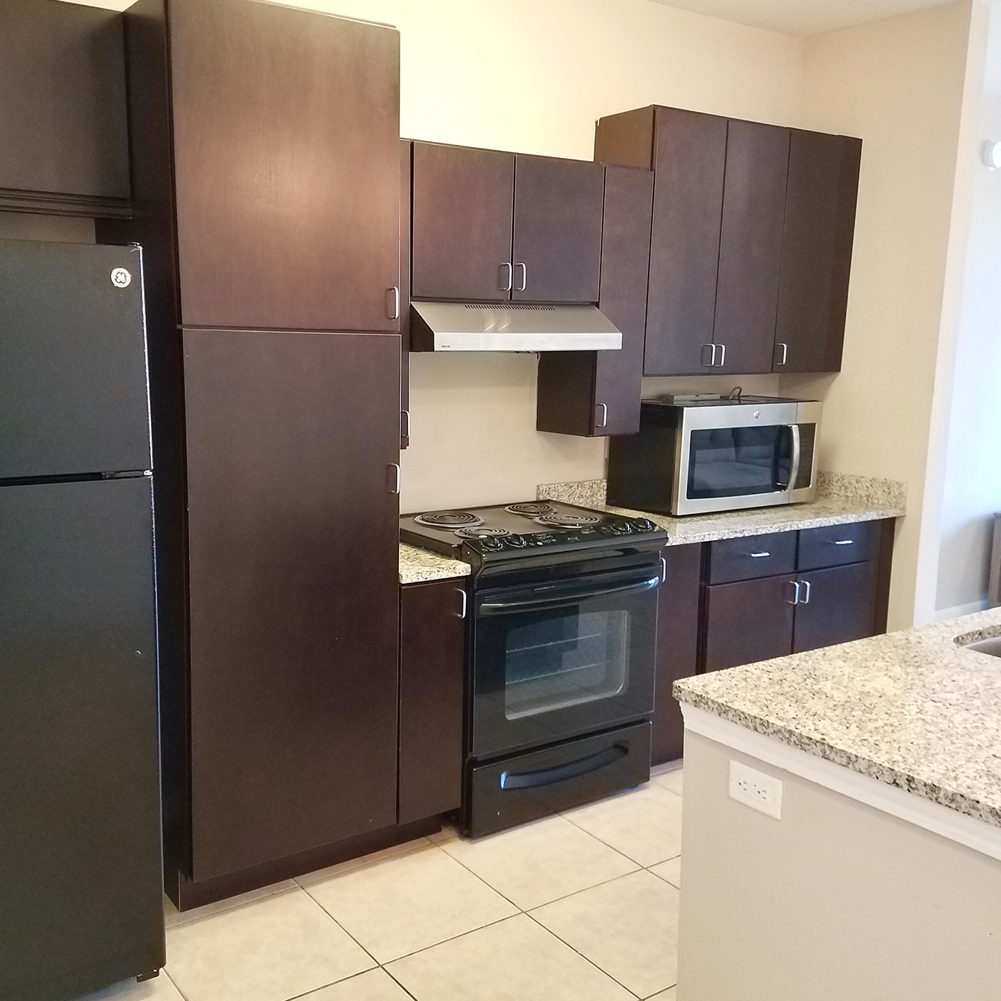 A kitchen equipped with appliances