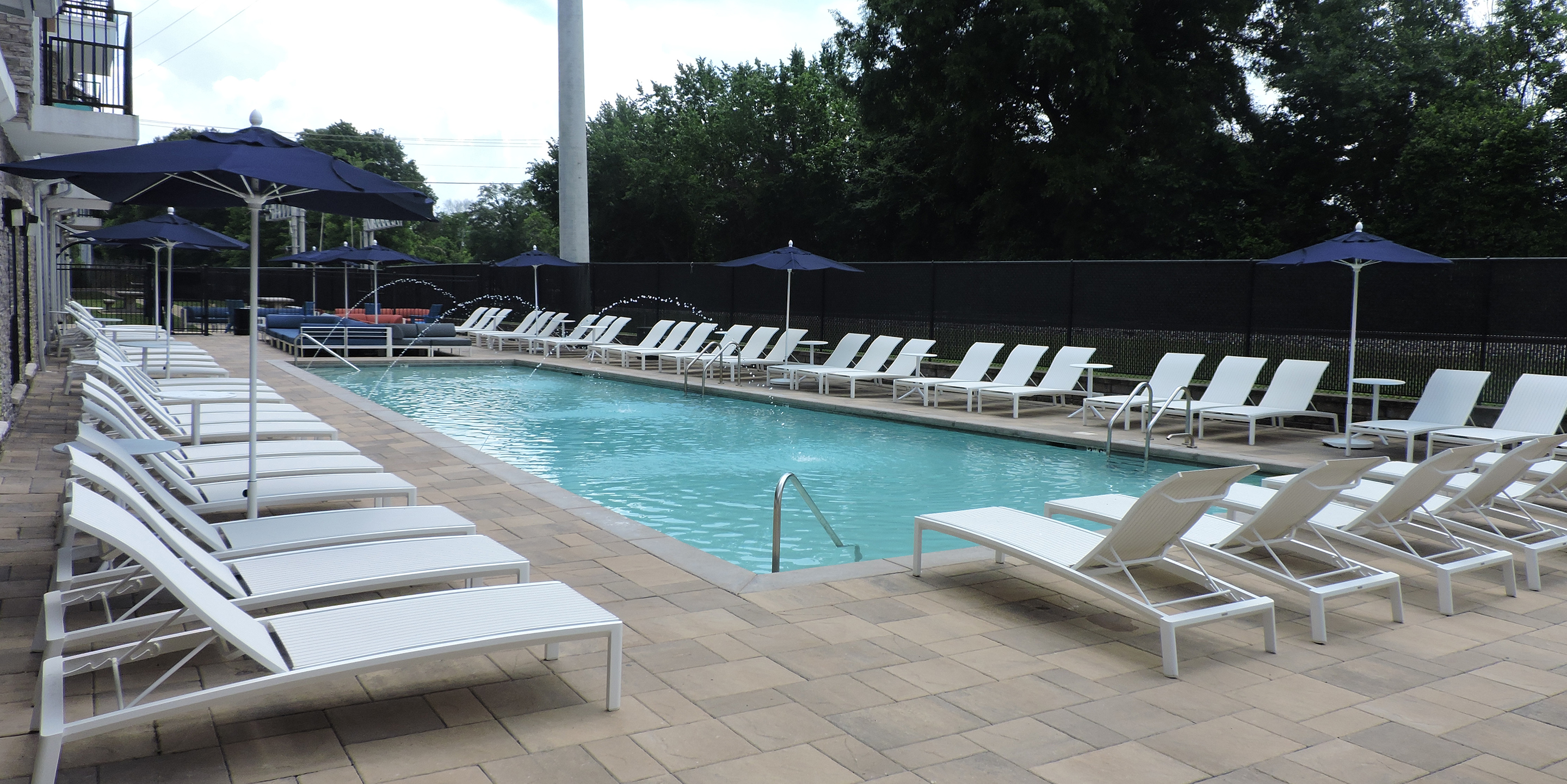 A resort-style swimming pool